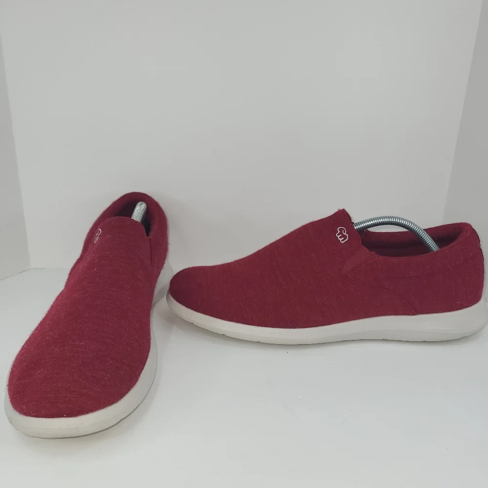 Merinos Men's Shoes Sz 12 US Red Casual Wool Knit Slip On Dust Bag